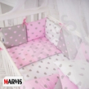 Lenjerie Inimioare Roz pentru patuturi bebe